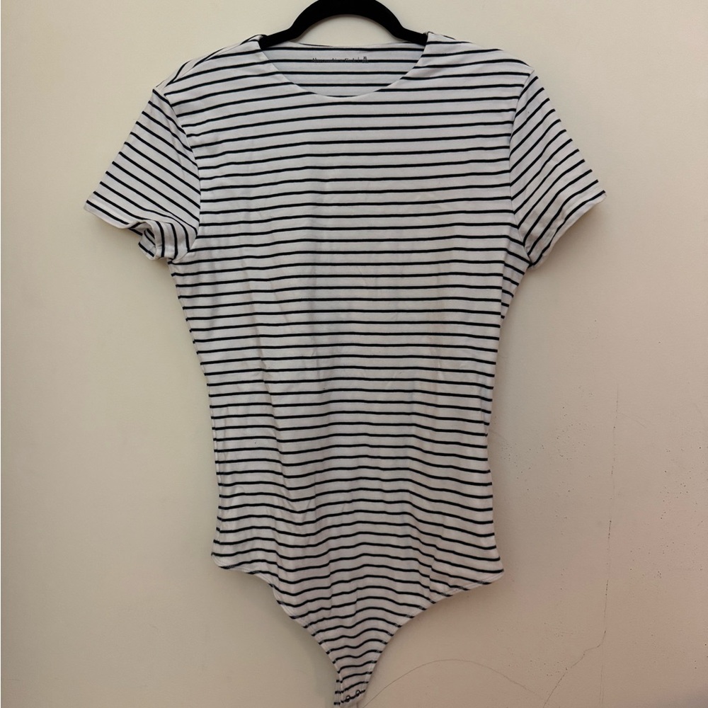 Striped Black and White Women's bodysuit